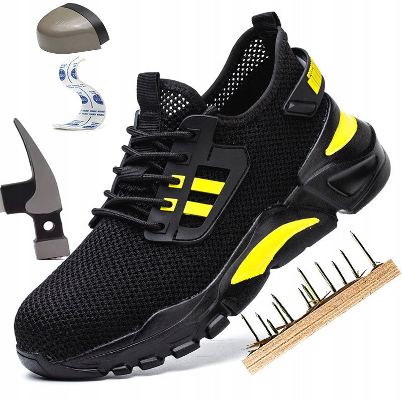 LIGHTWEIGHT BREATHABLE PROTECTIVE HEALTH AND SAFETY SPORTS WORK SHOES WITH TOE CAP R.44