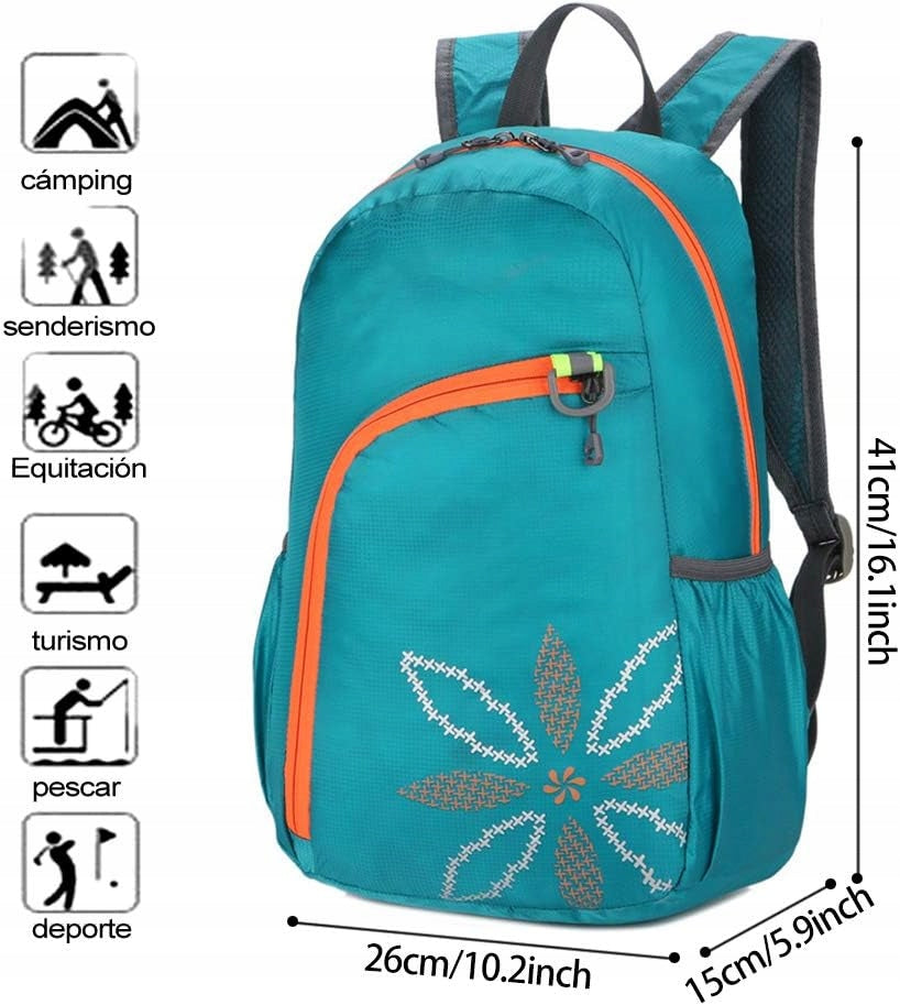 LIGHTWEIGHT FOLDING BACKPACK WATERPROOF PRACTICAL HIKING BACKPACK Blue Brand no brand
