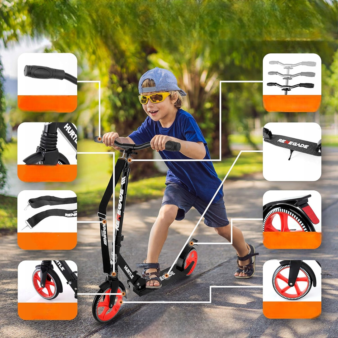 LIGHTWEIGHT FOLDING SCOOTER WHOLESALE FOR TEENAGERS AND ADULTS BLACK Brand no brand