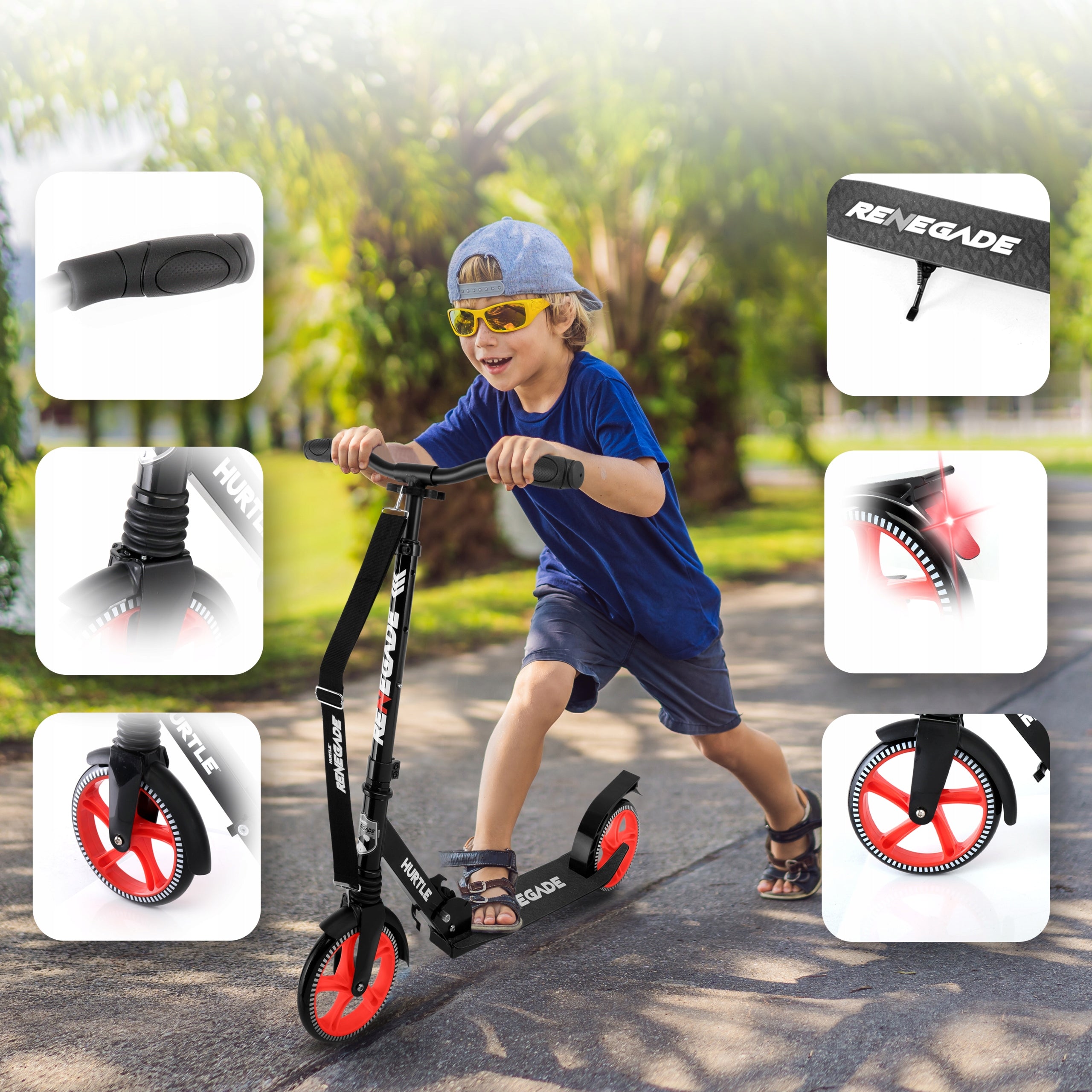 LIGHTWEIGHT FOLDING SCOOTER WHOLESALE FOR TEENAGERS AND ADULTS BLACK Kind two-wheeled