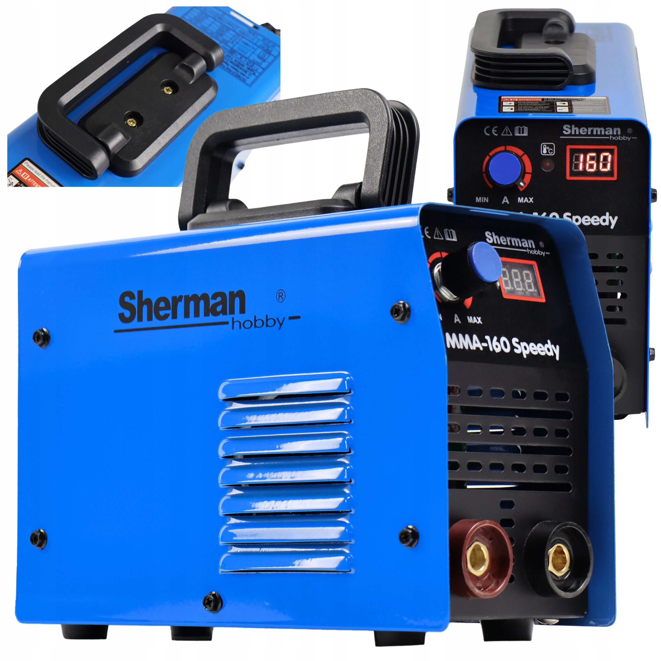 LIGHTWEIGHT INVERTER WELDER IGBT MMA ELECTRODE 160 SPEEDY HOT START Sherman