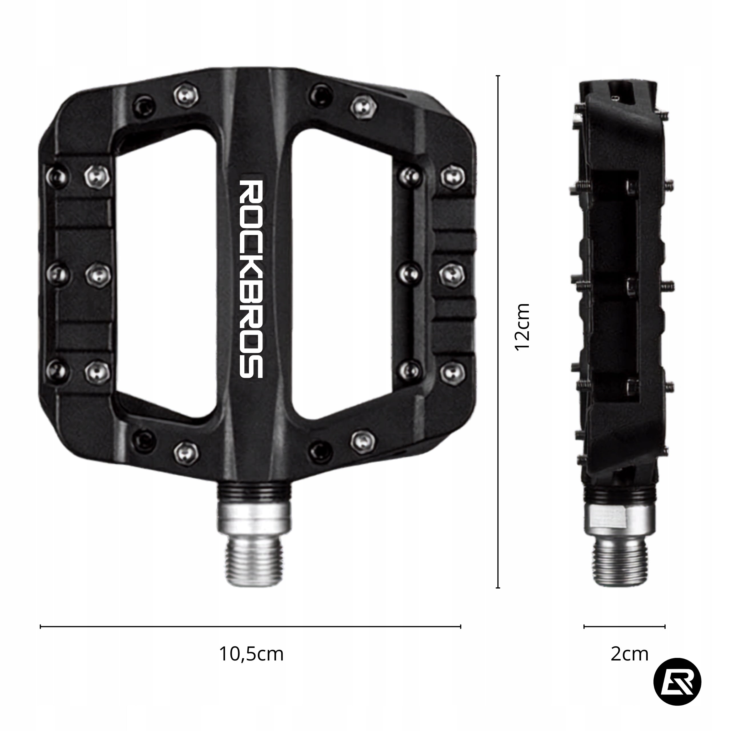 LIGHTWEIGHT PLATFORM PEDALS DURABLE WITH PINS UNIVERSAL ROCKBROS SET Brand Rockbros