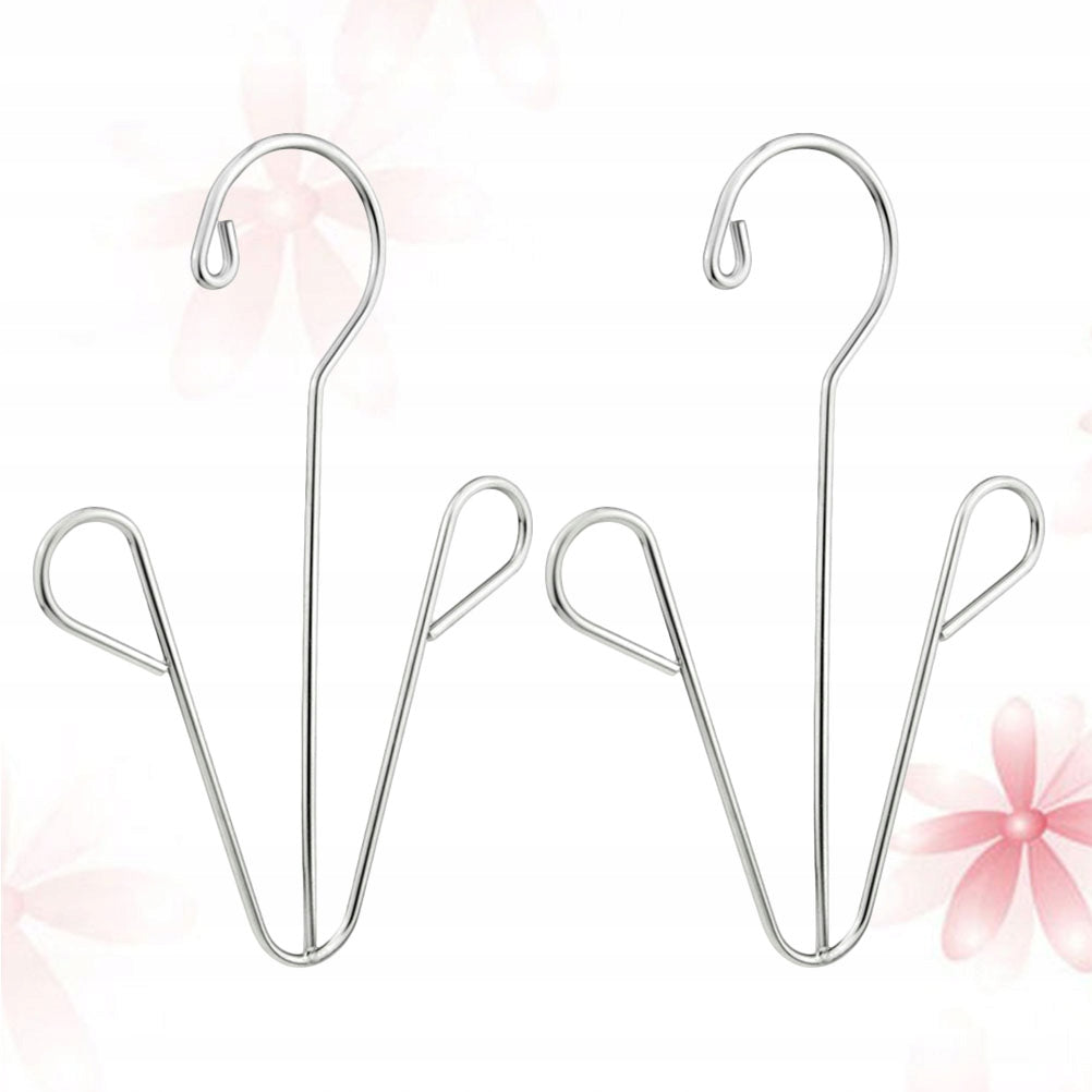 LIGHTWEIGHT SILVER SHOE HANGER STAINLESS STEEL DRYING RACK Unfolded width 16.2 cm