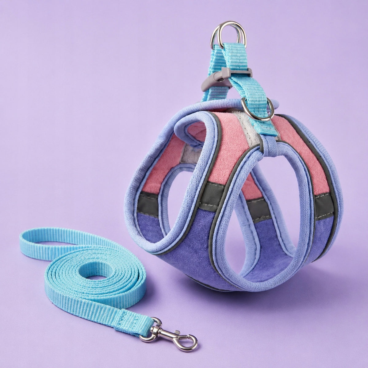 LIGHTWEIGHT SOFT ADJUSTABLE SUEDE CAT HARNESS, S Packaging status original