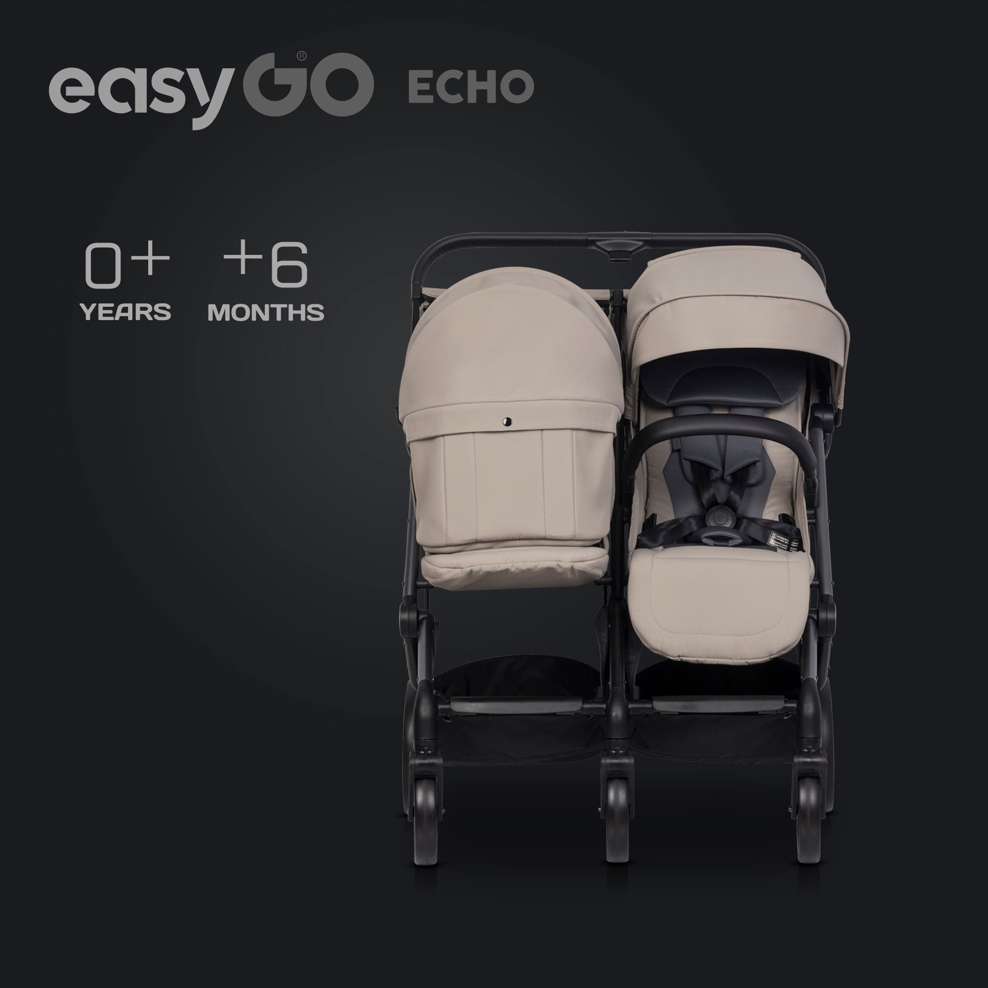 LIGHTWEIGHT SOFT GONDOLA BABY INSERT FOR STROLLER EASYGO ECHO SAVANA BEIGE Brand Easy Go