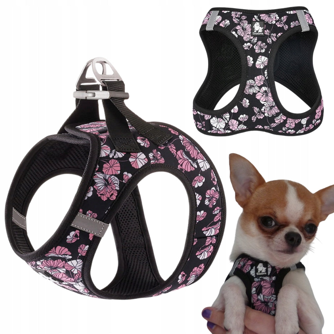 LIGHTWEIGHT Step-in Harness for Small Dog Truelove Mini Black XS SOFT
