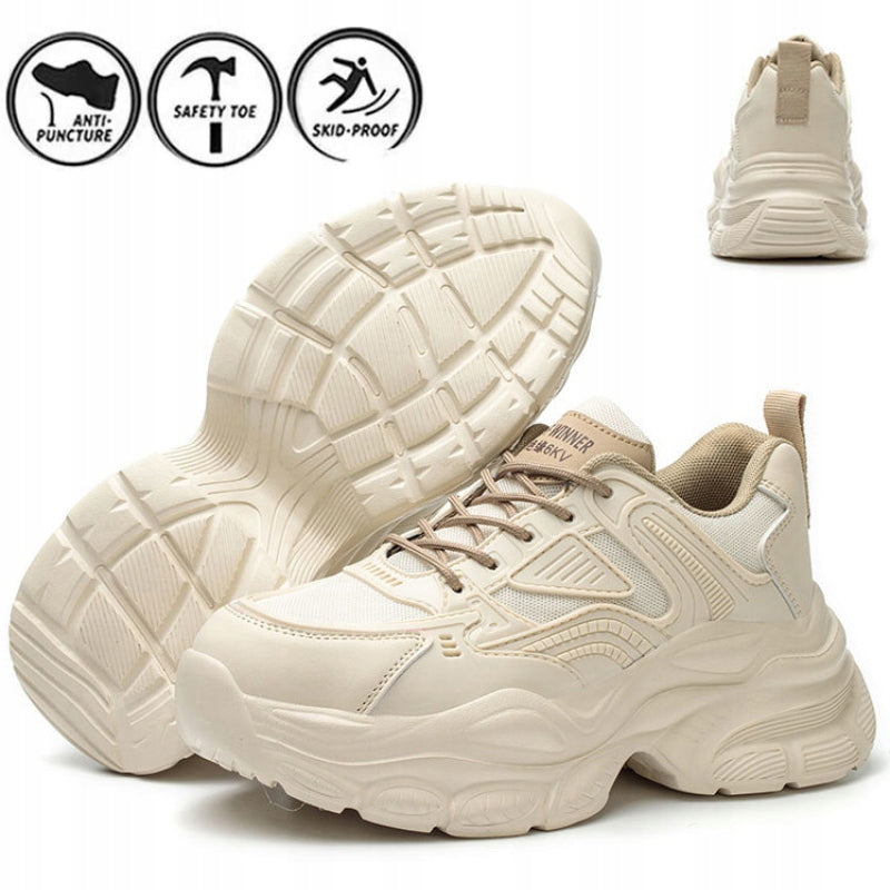 LIGHTWEIGHT WORK SHOES WOMEN'S Protective SPORTS SHOES with Health and Safety Toe Shoe size 38