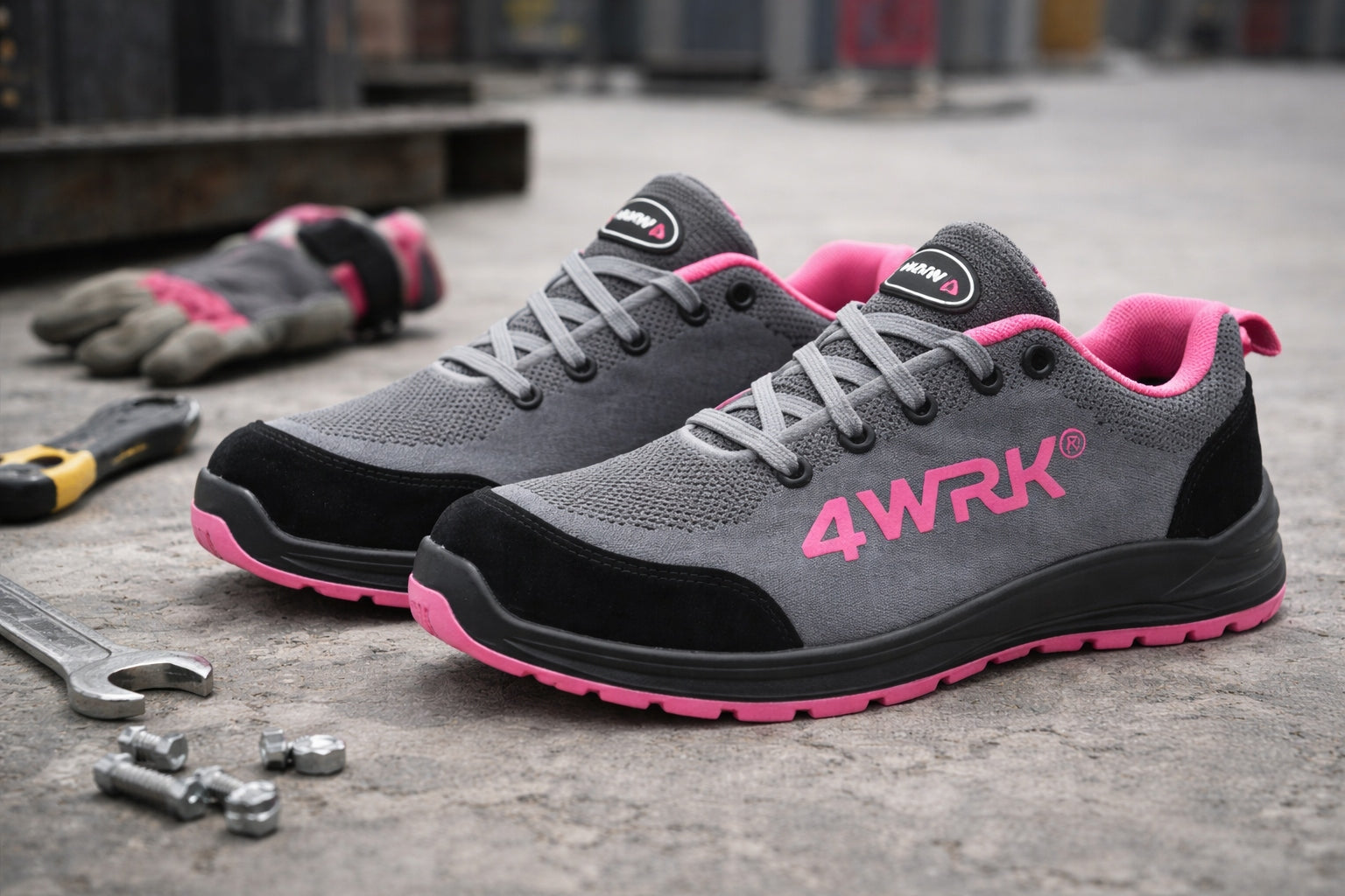 LIGHTWEIGHT WORK SHOES WOMEN'S SPORTS SHOES ADIDAS ANTI-PUNCTURE R.37 Manufacturer code DAMSKIE BUTY ROBOCZ DO PRACY RÓŻOWE PÓŁBUTY