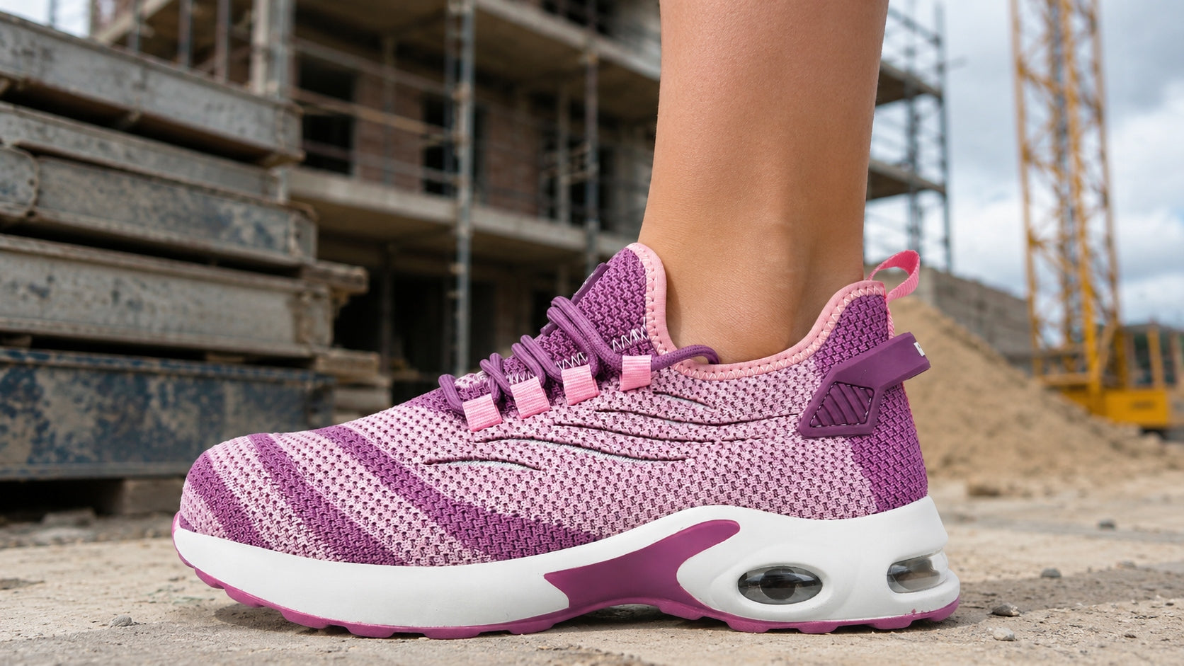 LIGHTWEIGHT Work Shoes AIRBAG UG 250 S1 WOMEN'S BREATHABLE OUTSOLE Manufacturer code KINGBHP VXPINK 250 S1