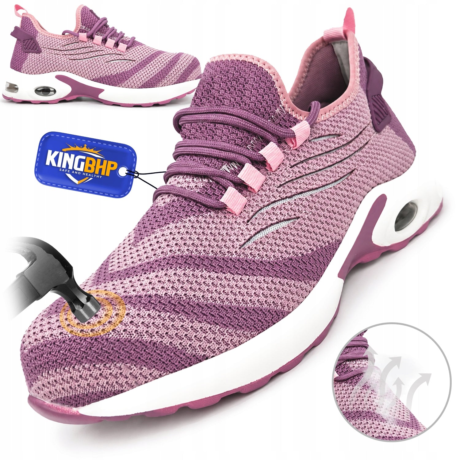 LIGHTWEIGHT Work Shoes AIRBAG UG 250 S1 WOMEN'S BREATHABLE OUTSOLE