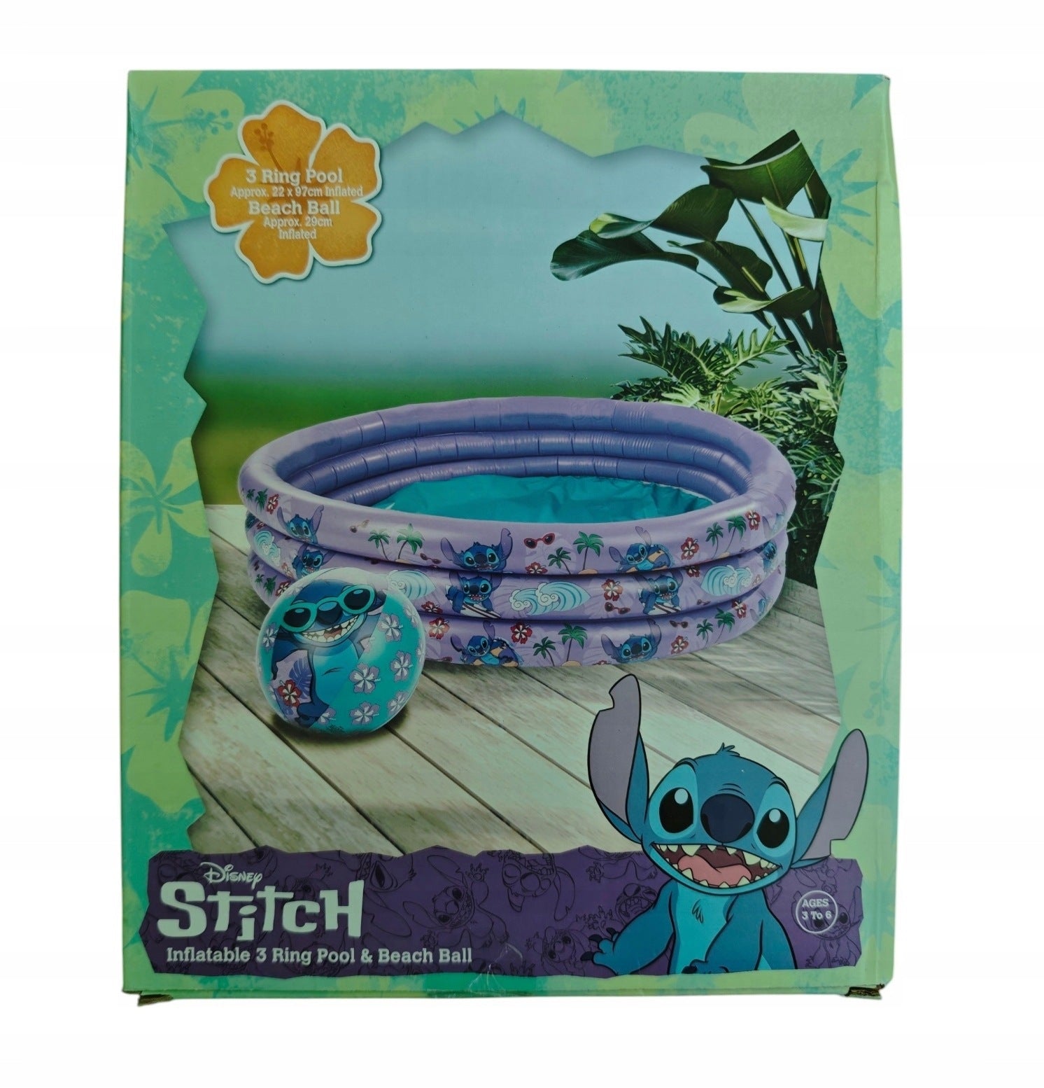 LILO & STITCH INFLATABLE POOL 22X97CM + BALL Manufacturer code 8718964275588