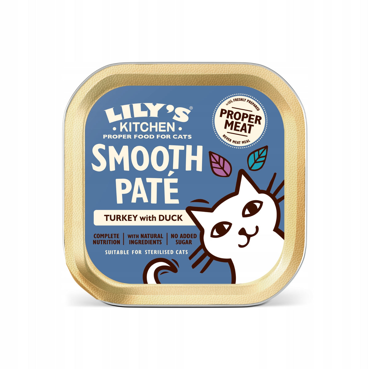 LILY'S KITCHEN SMOOTH PATÉ TURKEY WITH DUCK FOR ADULT CATS 85G