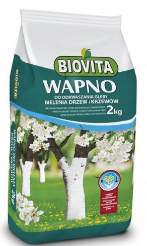 LIME FOR BLEACHING TREE PROTECTION 2kg FERTILIZER YEAR-ROUND DOLOMITE MEAL SANITIZES Manufacturer Biovita