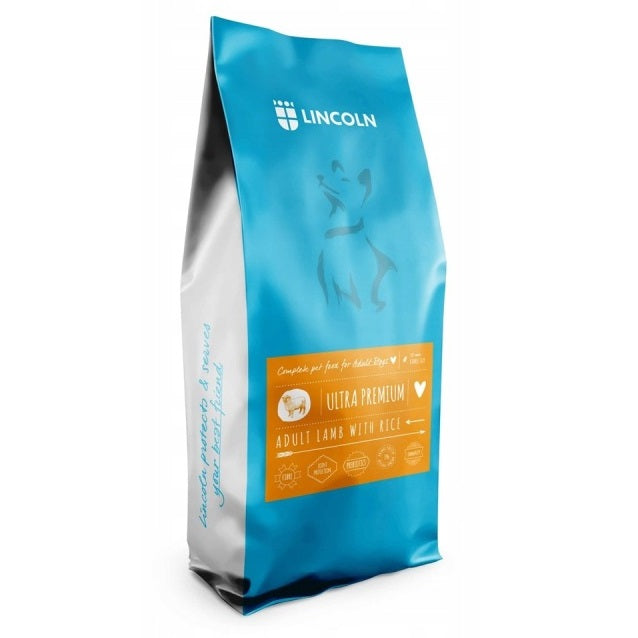 LINCOLN DRY DOG FOOD LAMB RICE MEDIUM LARGE BREEDS 12kg