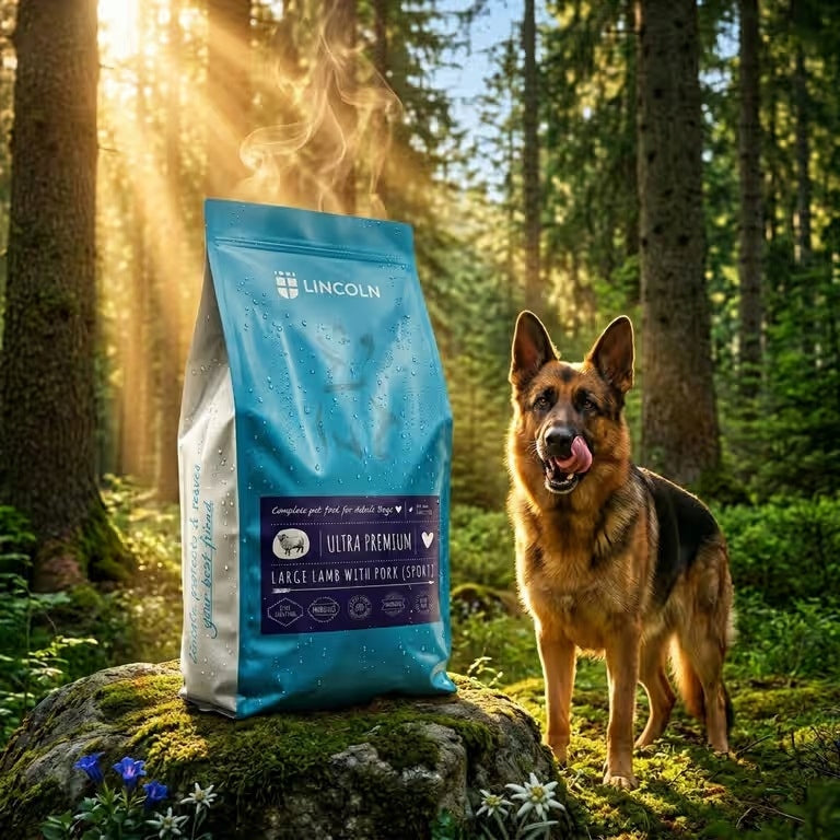 LINCOLN SPORT DOG FOOD LAMB PORK MEDIUM LARGE BREEDS 12kg Brand Lincoln