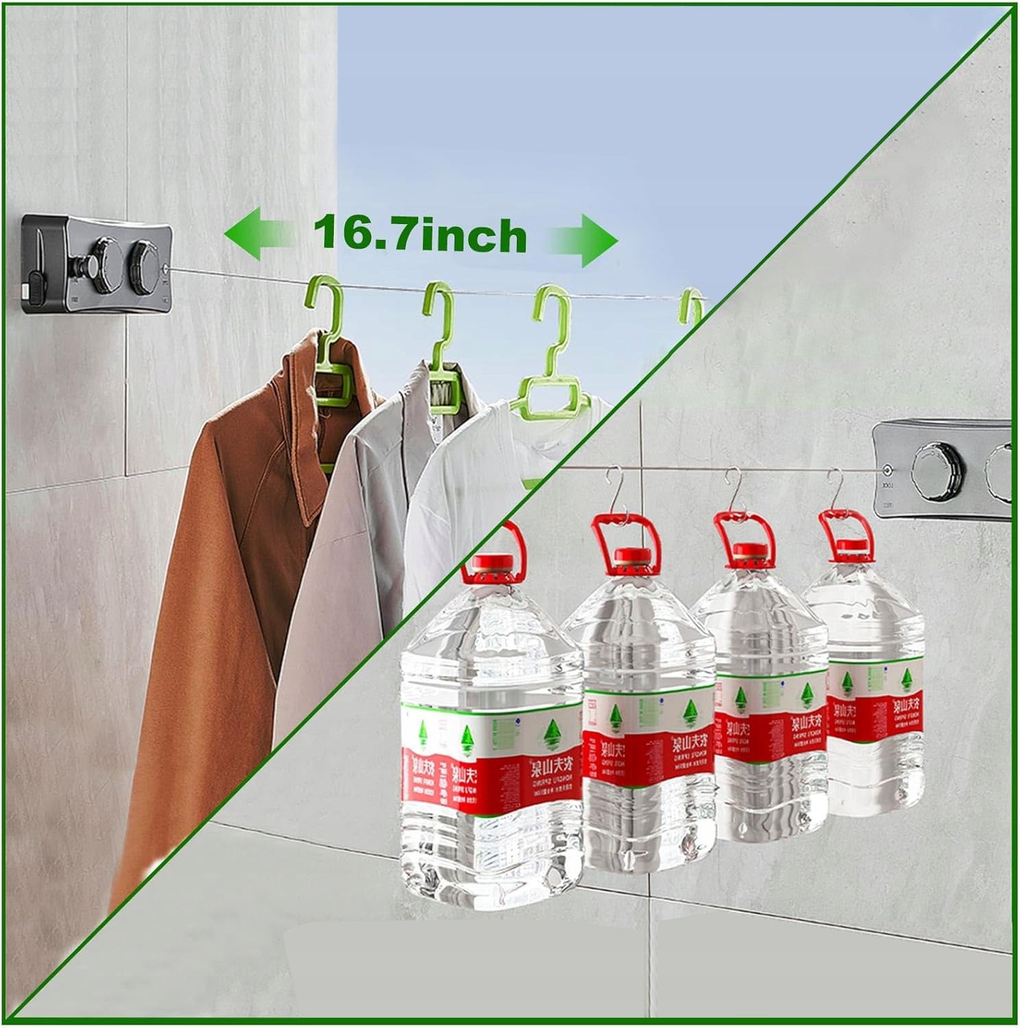 LINE EXTENDABLE FOR WASHING 5.1M ROTARY TENSIONER FOR DRYING THE BALCONY Customs tariff code 73239900