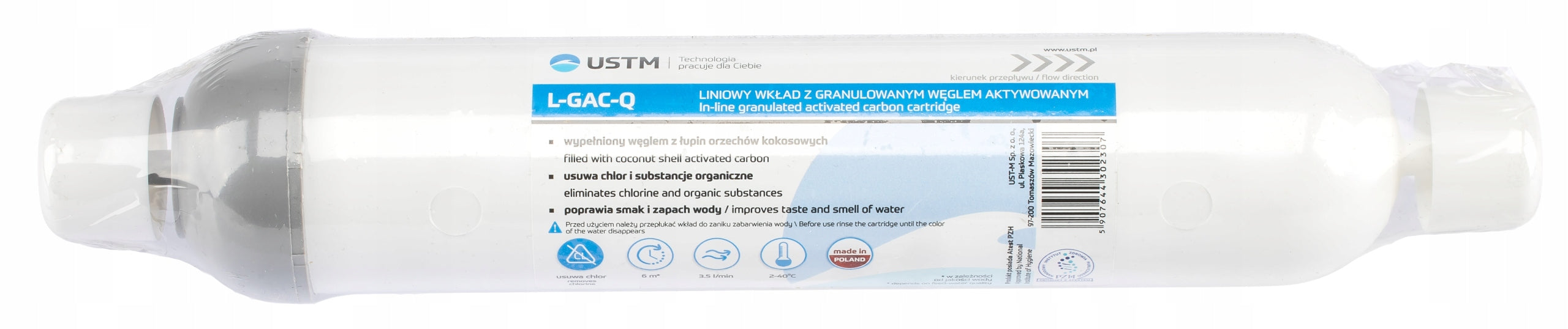 LINEAR CARTRIDGE ACTIVATED CARBON GRANULES L-GAC-Q REVERSE OSMOSIS USTM Brand UST-M