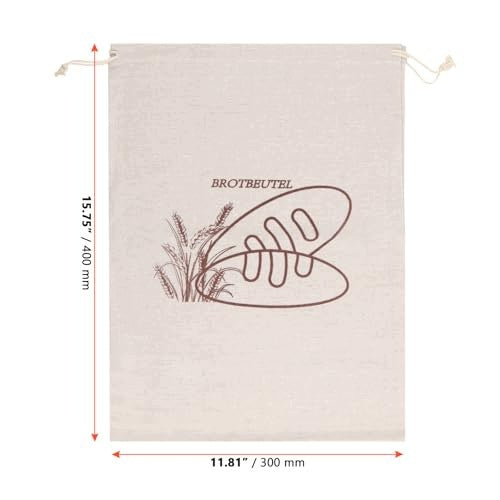 LINEN BREAD BAGS BEIGE REUSABLE SET OF 8 PIECES FOR HOME Manufacturer code SWC5908807068146