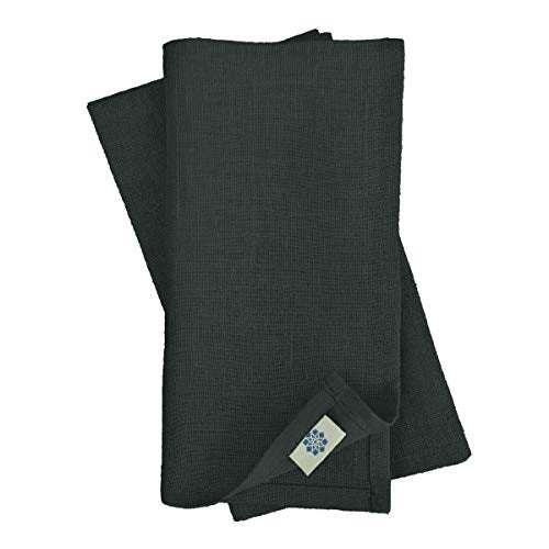 LINEN NAPKINS BLACK FOR TABLE HYGGE 100% LINEN 32X32 4 PIECES FOR HOME Brand no brand