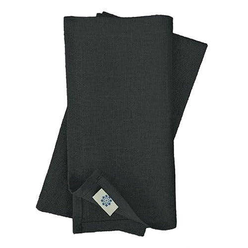 LINEN NAPKINS BLACK FOR TABLE HYGGE 100% LINEN 32X32 4 PIECES FOR HOME