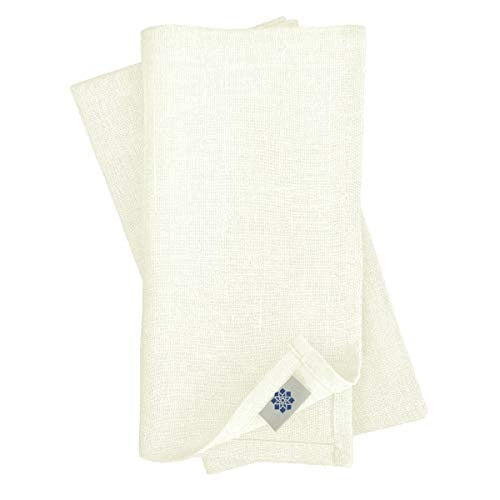 LINEN NAPKINS FABRIC WHITE FOR TABLE FOR BIRTHDAY GIFT 4 PIECES Brand no brand