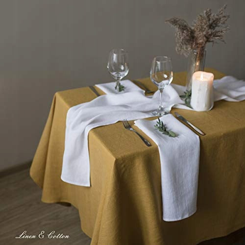 LINEN NAPKINS FABRIC WHITE FOR TABLE FOR BIRTHDAY GIFT 4 PIECES Manufacturer code SWC5908151343616