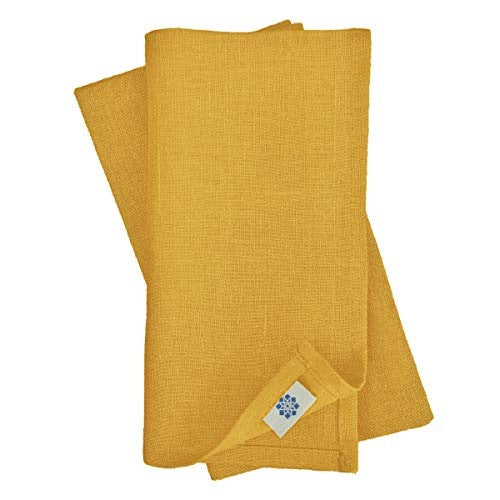 LINEN NAPKINS MATERIAL MUSTARD FOR TABLE ELEGANT 4 PCS Brand no brand