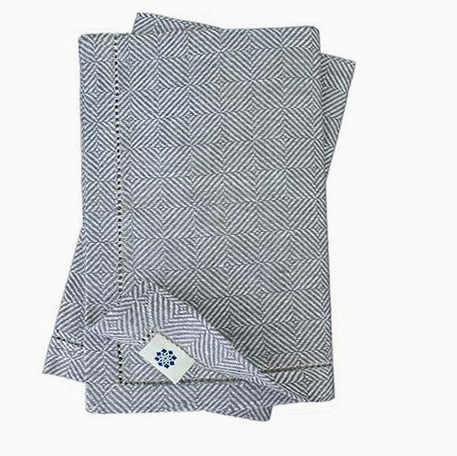 LINEN NAPKINS SCANDI GREY MATERIAL FOR TABLE 44X44 CM 4 PIECES