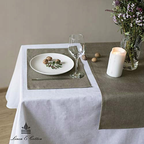 LINEN TABLE MATS WATERPROOF PIETRO GREY SET OF 2 PIECES 30X45CM Manufacturer code Nieoznaczona
