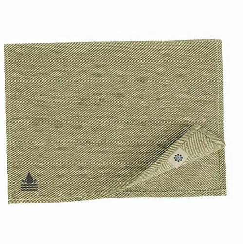 LINEN TABLE MATS WATERPROOF PIETRO GREY SET OF 2 PIECES 30X45CM