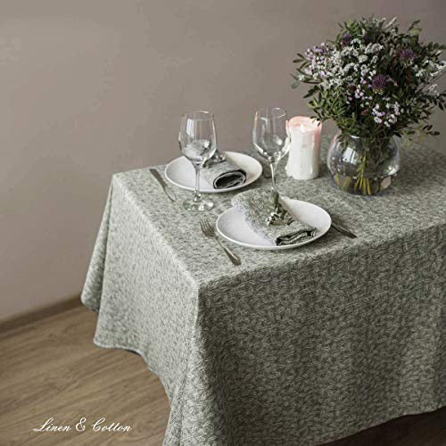 LINEN TABLECLOTH DAMASK BLACK AND WHITE DECORATIVE FOR LIVING ROOM 140X220 Manufacturer code SWC5908151344149