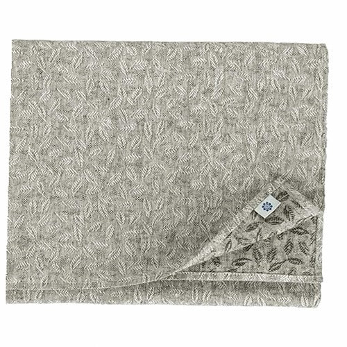 LINEN TABLECLOTH DAMASK BLACK AND WHITE DECORATIVE FOR LIVING ROOM 140X220