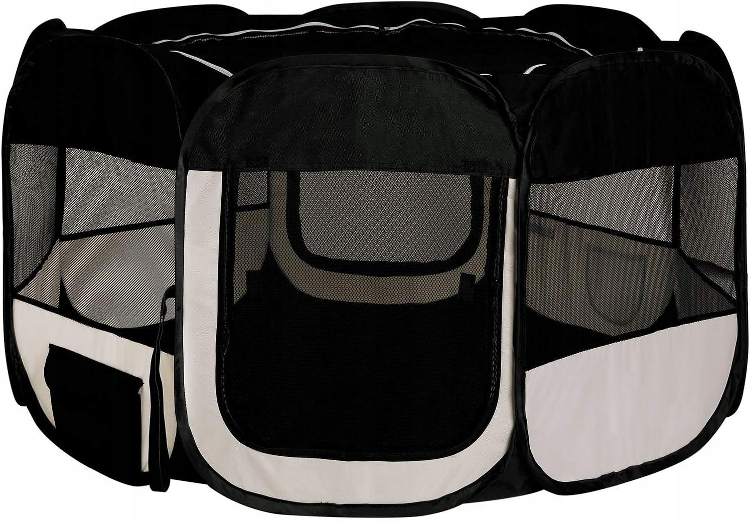 LIONTO PLAYPEN FOR PUPPIES FOLDING POP-UP 110X64 CM BLACK AND BEIGE