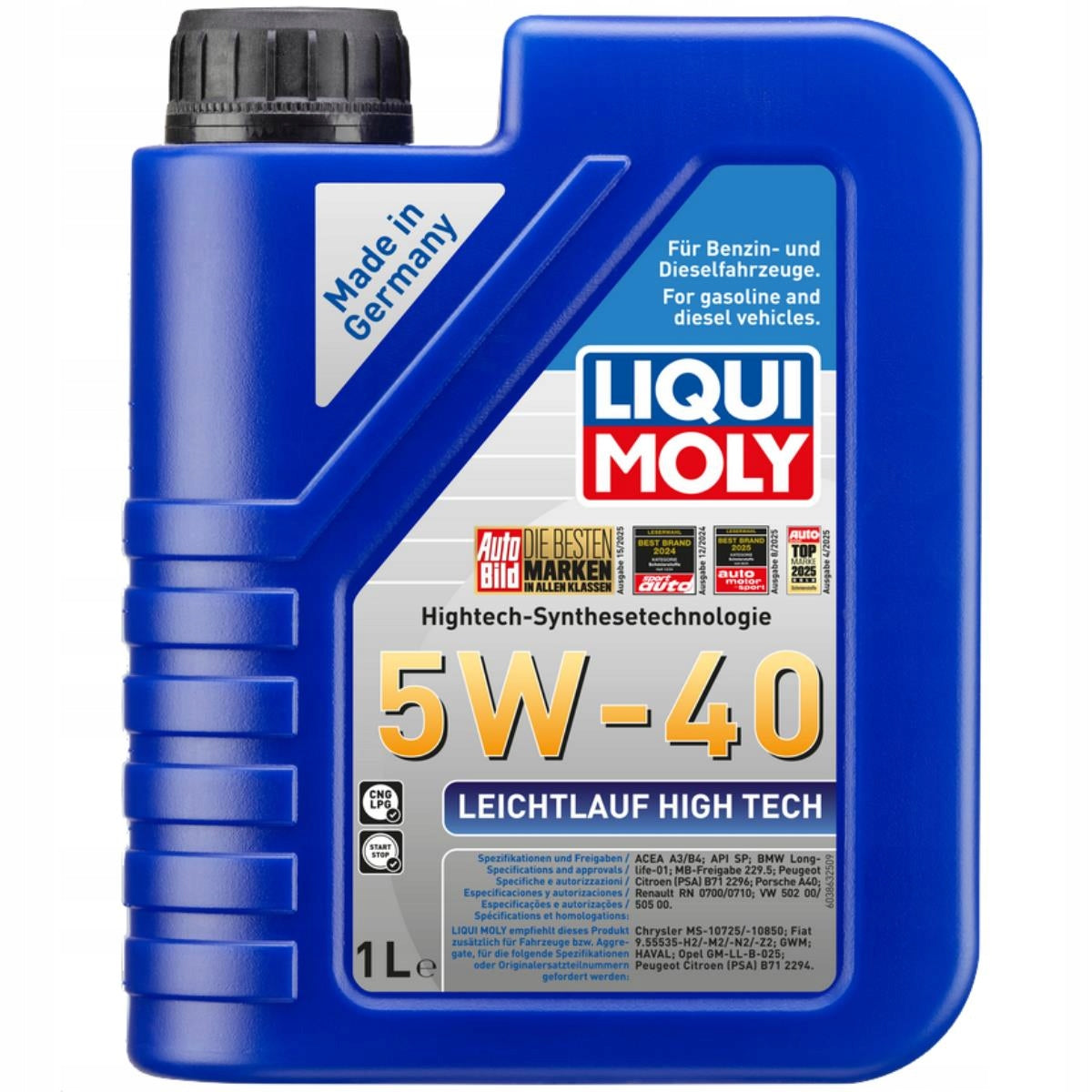 LIQUI MOLY LEICHTLAUF HIGH TECH 5W40 1L - ORIGINAL GERMAN Manufacturer code 2327