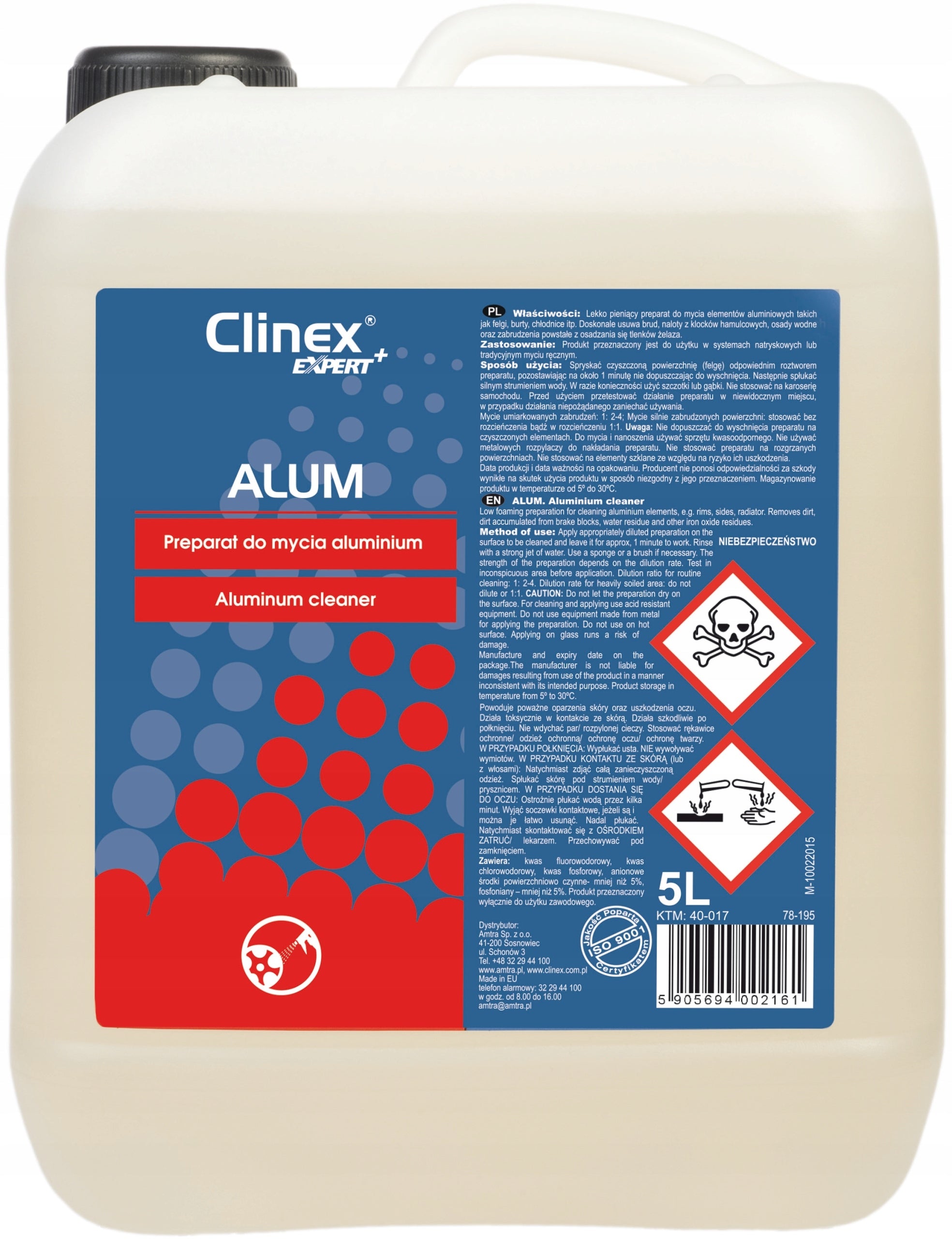 LIQUID AGENT CLINEX EXPERT+ ALUM FOR WASHING RIMS 5L