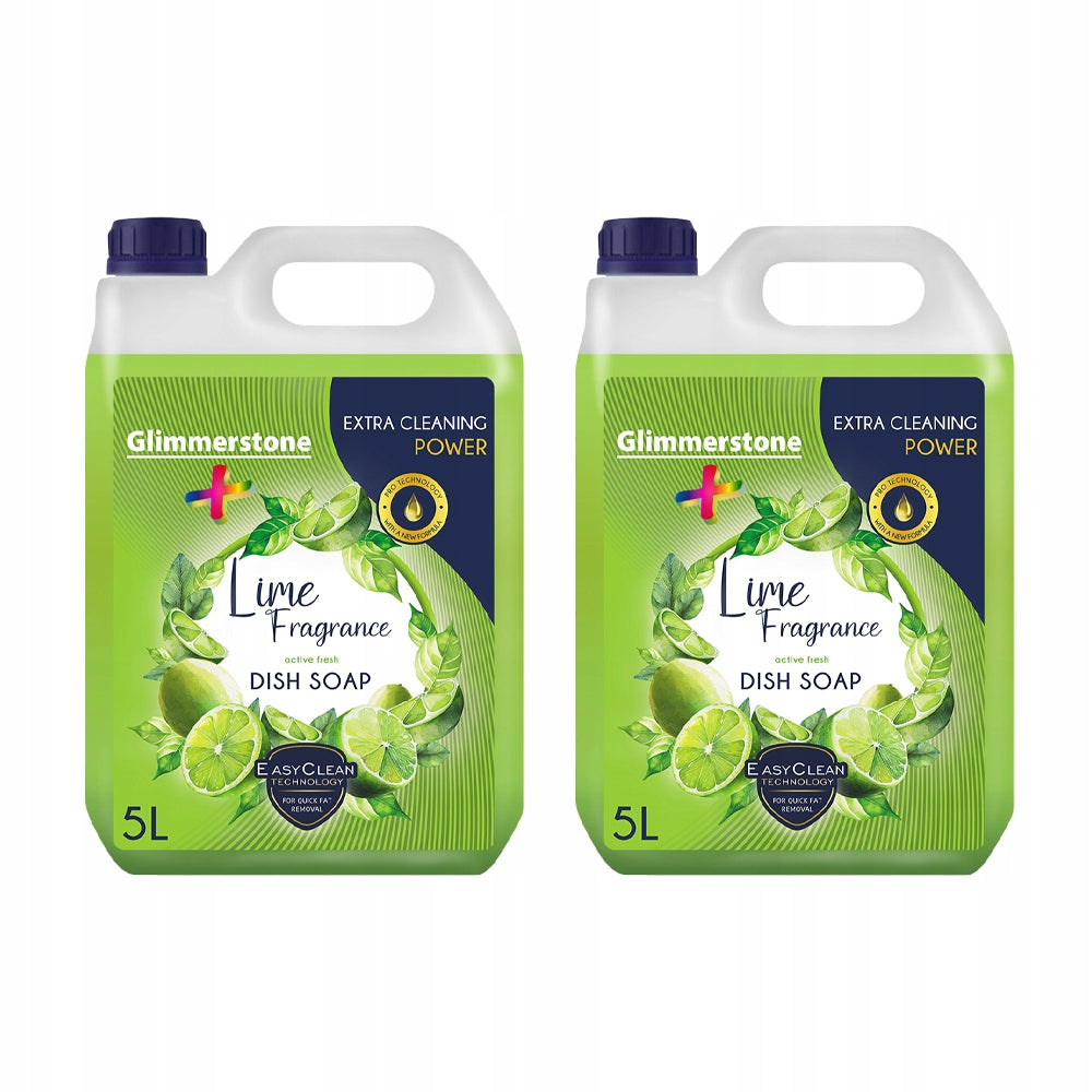 LIQUID DISHWASHING GEL LIME PLUS 5L SET OF 2x5L