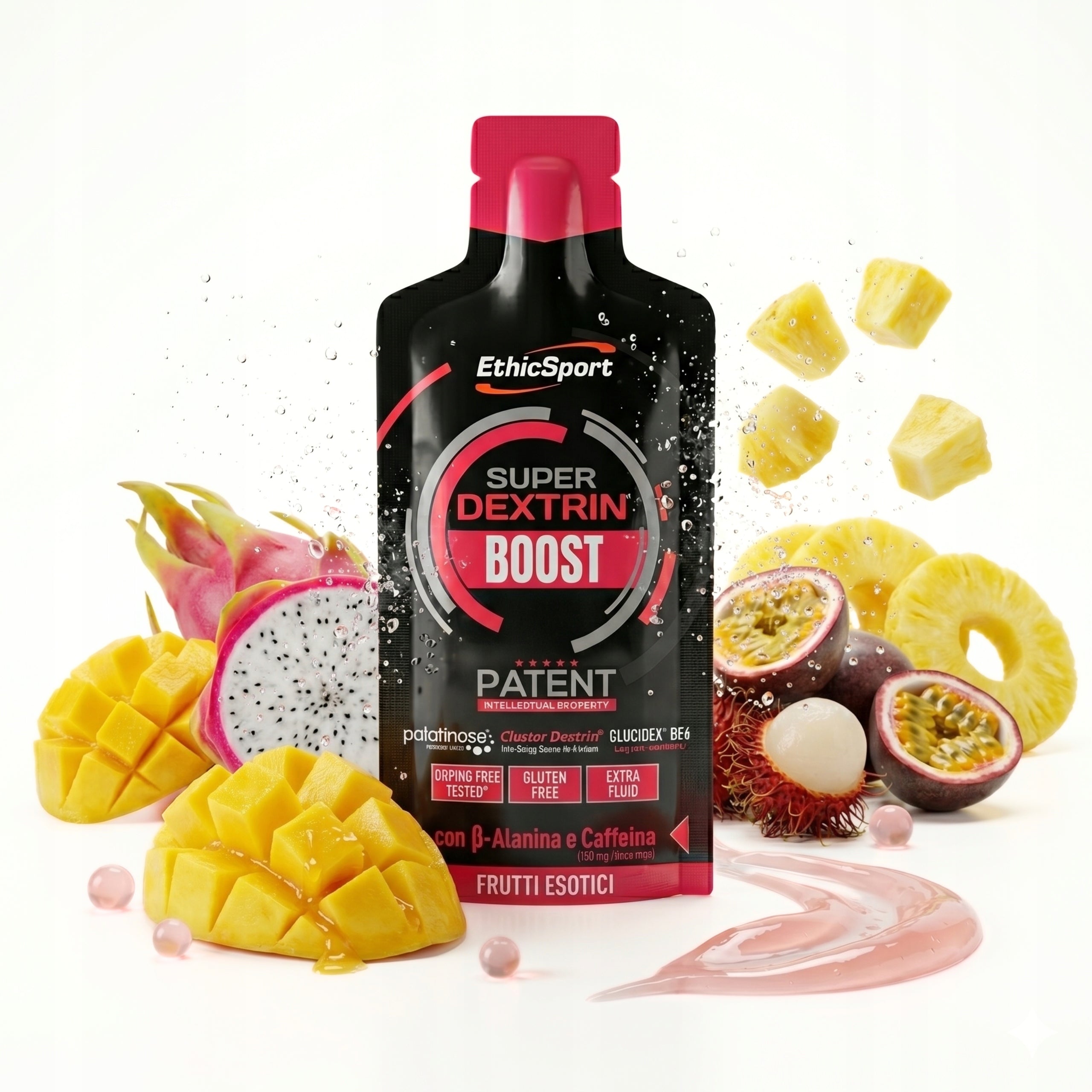 LIQUID ENERGY GEL SUPER DEXTRIN BOOST WITH CAFFEINE BETA-ALANINE EXOTIC