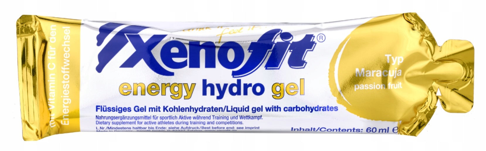 LIQUID ENERGY GEL XENOFIT PASSION FRUIT CARBOHYDRATES ZINC 60 ml