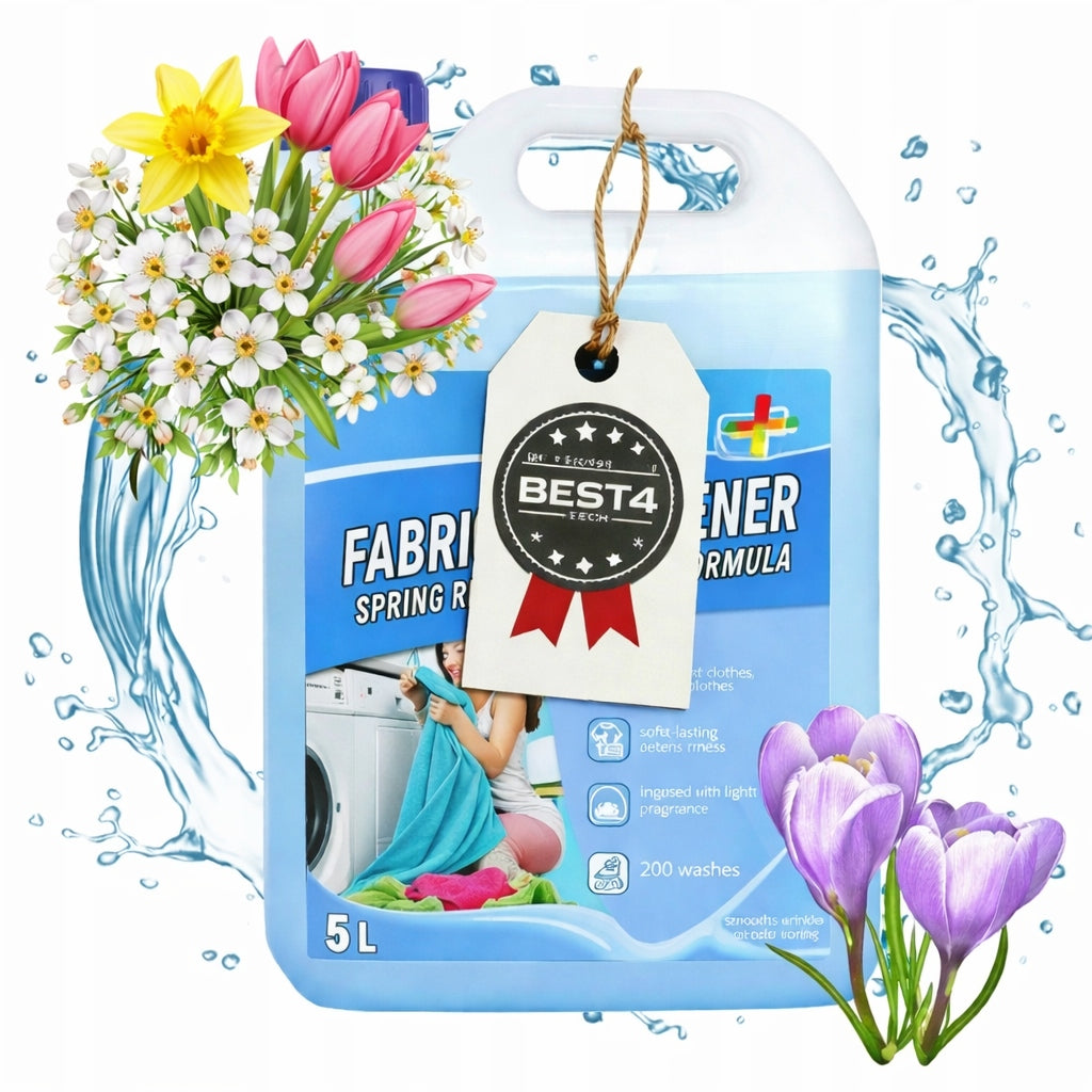 LIQUID FABRIC SOFTENER 200 RINSES BEST4TECH PLUS 5L