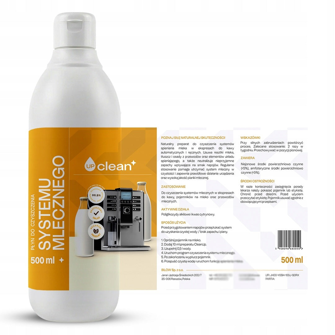 LIQUID FOR CLEANING THE MILK SYSTEM Milk system cleaning liquid 500ml