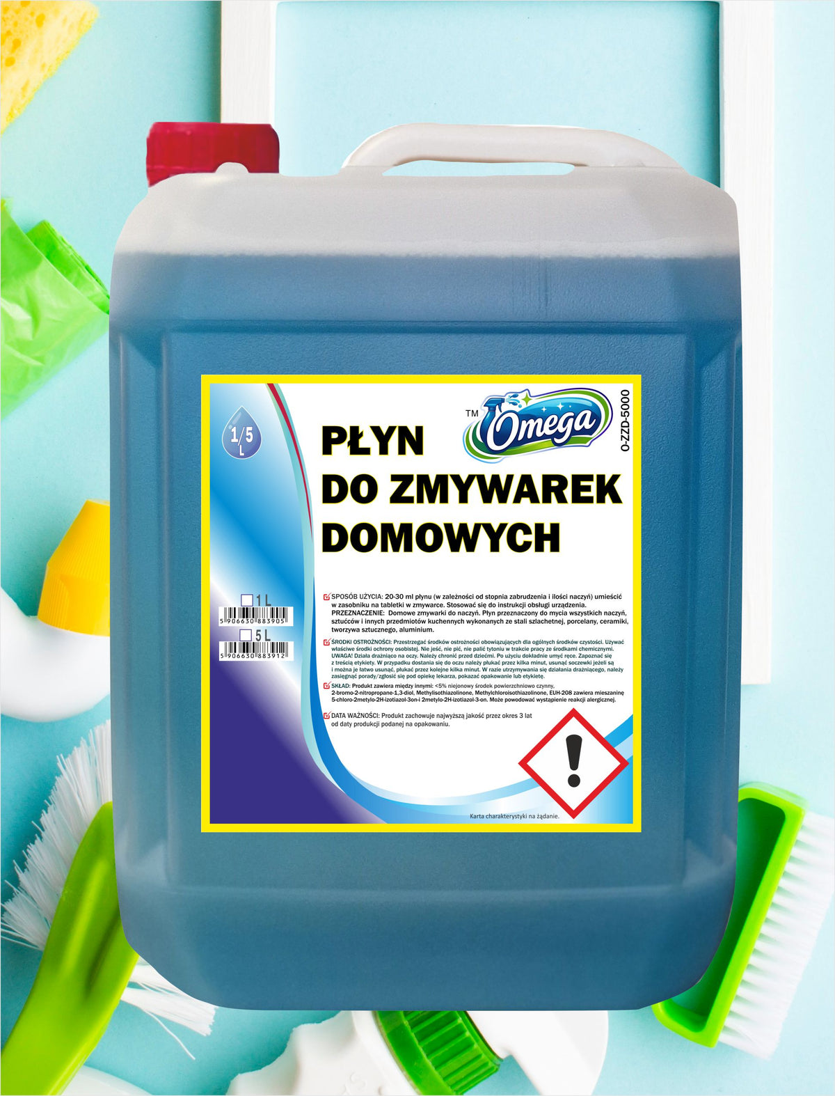 LIQUID FOR HOUSEHOLD DISHWASHERS (OP.5L) OMEGA Packaging status original