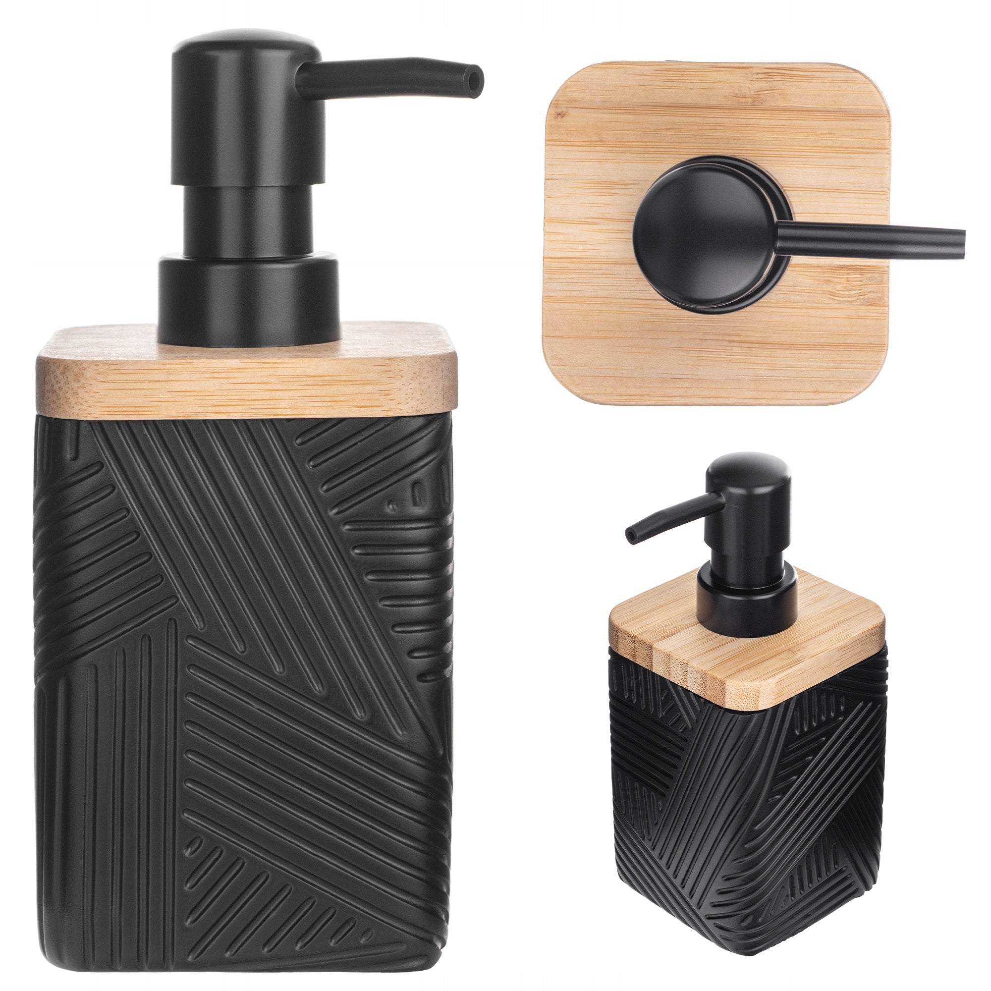 LIQUID SOAP DISPENSER FOR SOAP 300ml BLACK BATHROOM CONTAINER PUMP