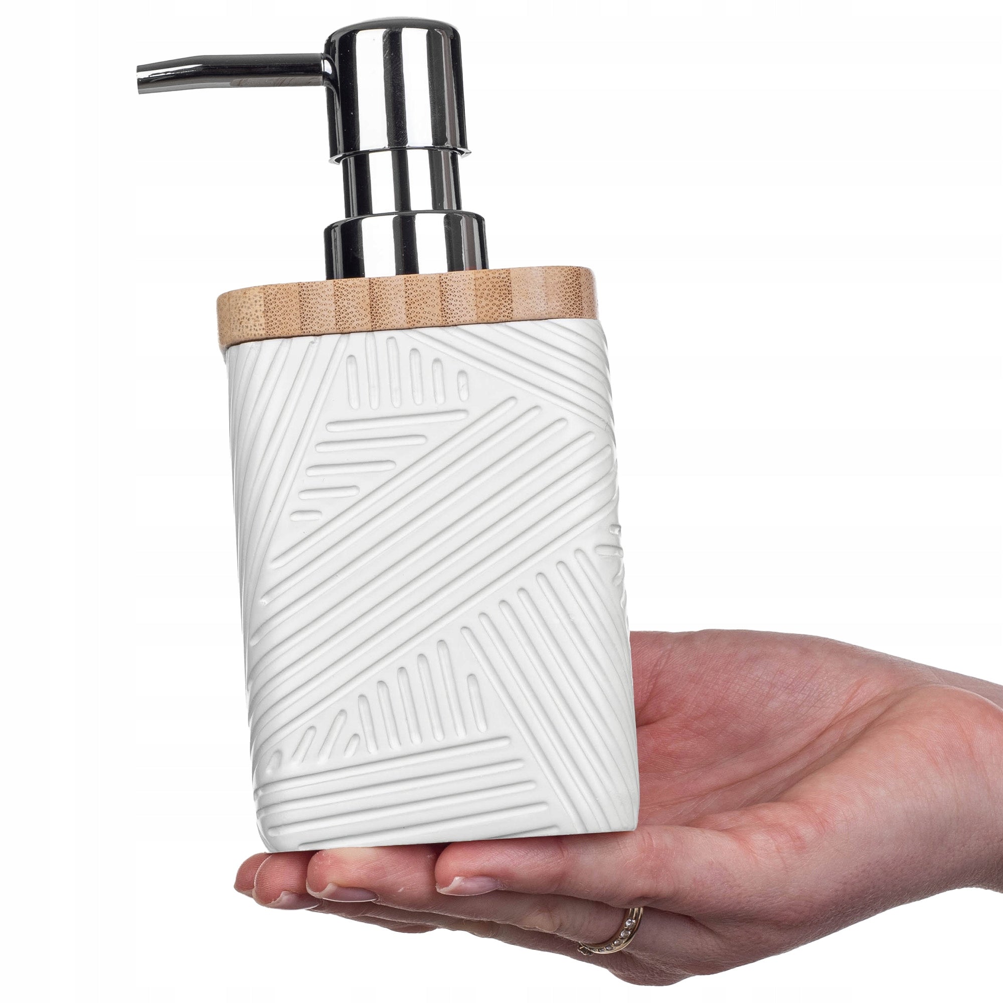 LIQUID SOAP DISPENSER FOR SOAP 300ml WHITE BATHROOM CONTAINER PUMP EAN (GTIN) 5903699497944