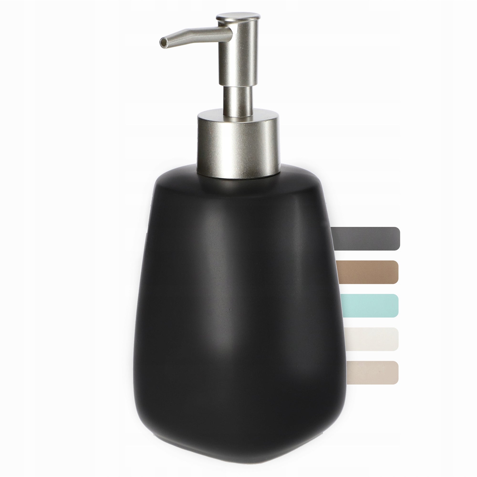 LIQUID SOAP DISPENSER LIQUID CONTAINER 400ML BLACK CERAMIC