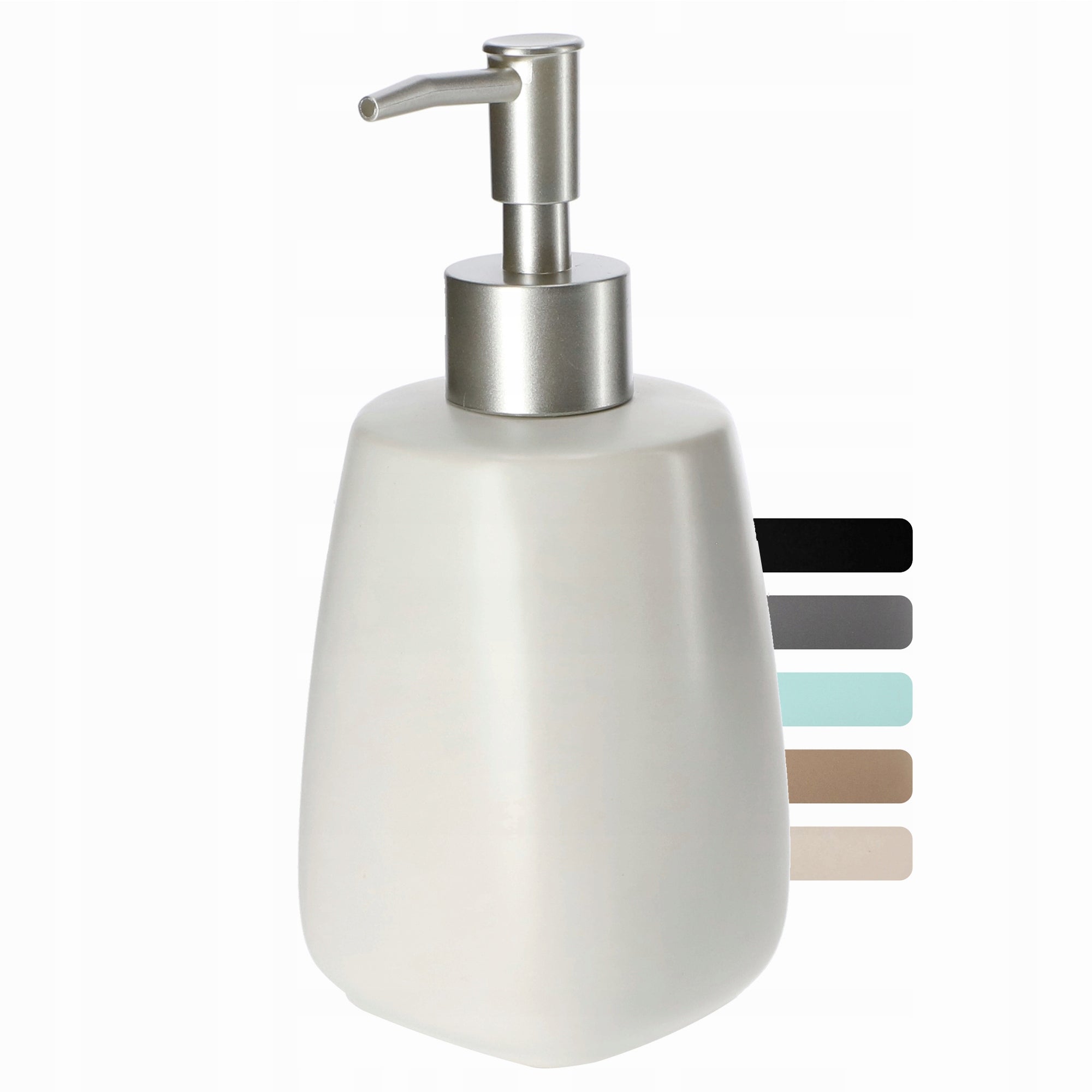 LIQUID SOAP DISPENSER LIQUID CONTAINER 400ML WHITE CERAMIC