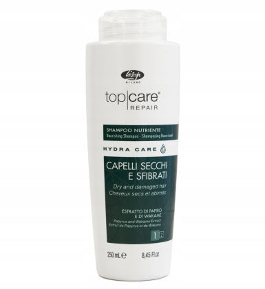 Shampoo für trockenes und strapaziertes Haar Lisap Milano Top Care, 250 ml 
