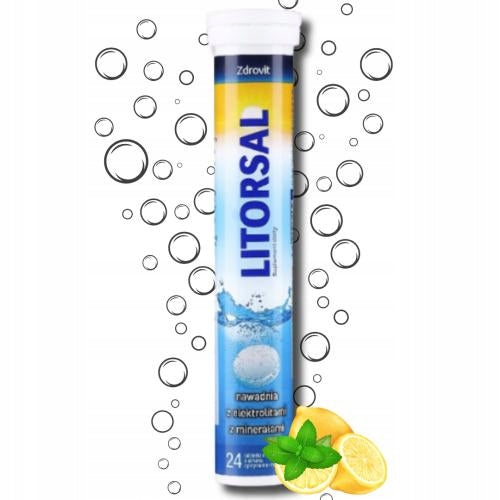 LITORSAL MINT - LEMON 24 TAB. SPARKLING, VITAMIN C, POTASSIUM, SODIUM