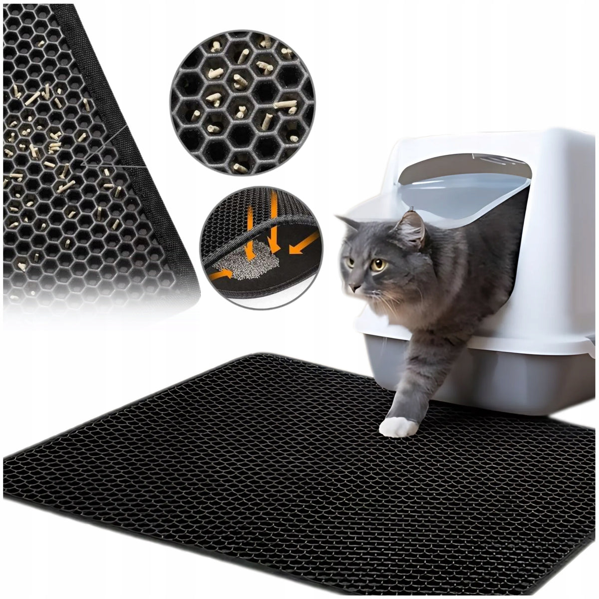 LITTER BOX MAT CAT WIPER FOR LITTER WATERPROOF LARGE 60x45 XXL Packaging status original
