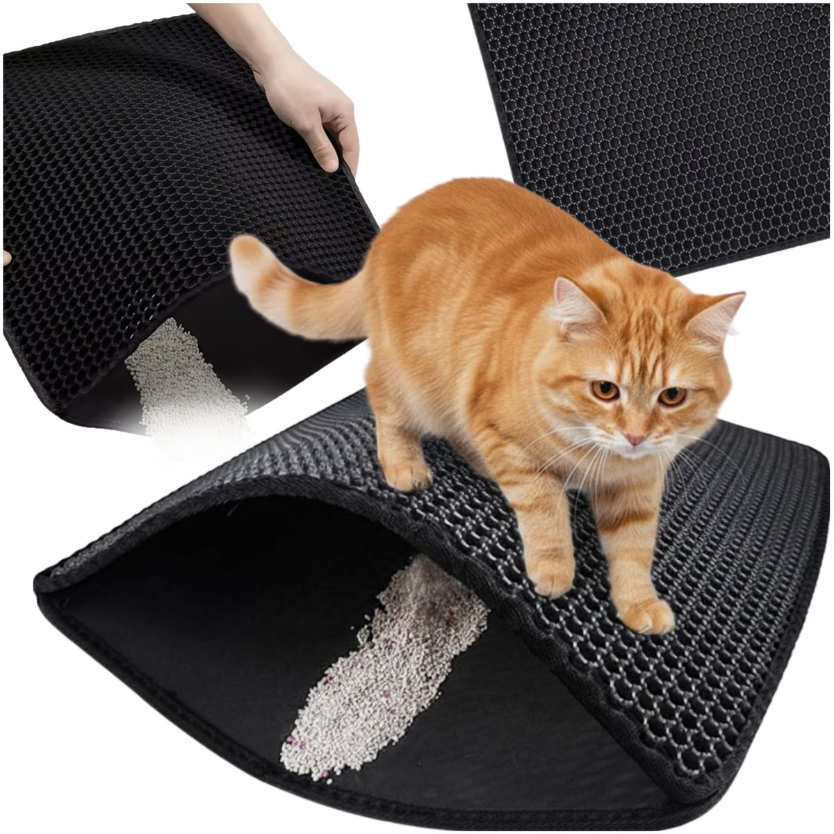 LITTER BOX MAT CAT WIPER FOR LITTER WATERPROOF LARGE 60x45 XXL