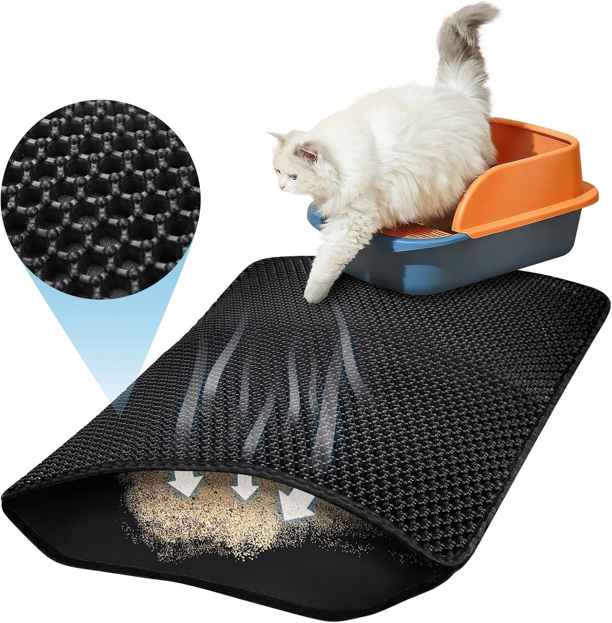 LITTER BOX MAT CAT WIPER LITTER BOX PAD DOUBLE LAYER 40x60